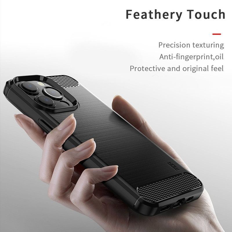 Θήκη iPhone 14 Pro Mofi Brushed Carbon Fiber